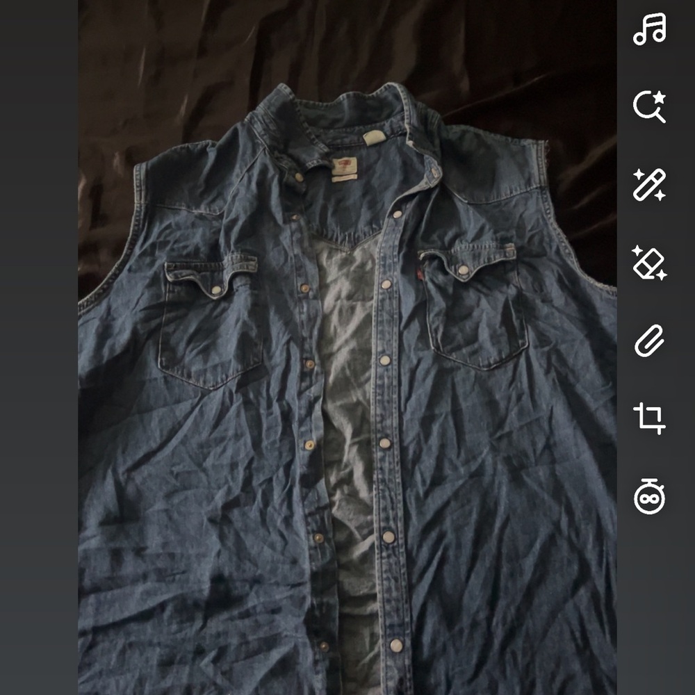 Levi's Blue Denim Vest